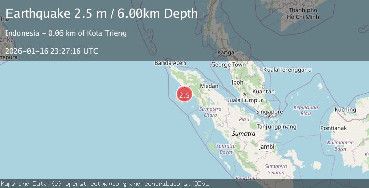 Map of NORTHERN SUMATRA, INDONESIA