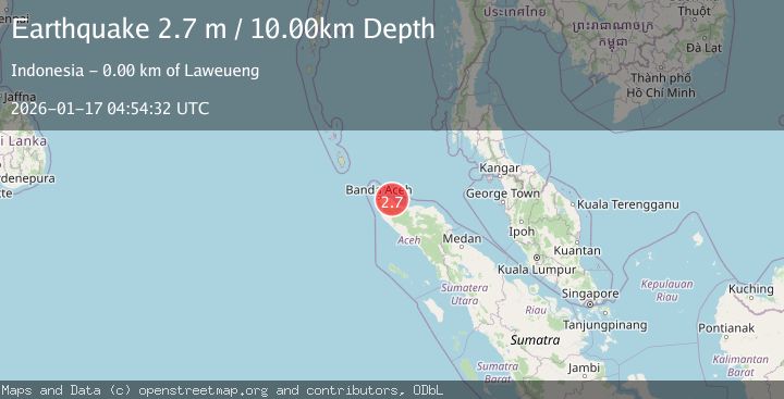 Map of NORTHERN SUMATRA, INDONESIA