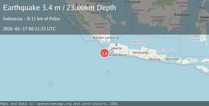 Map of JAVA, INDONESIA