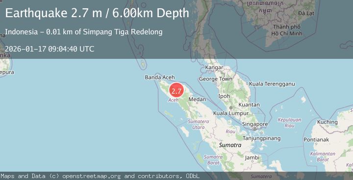 Map of NORTHERN SUMATRA, INDONESIA