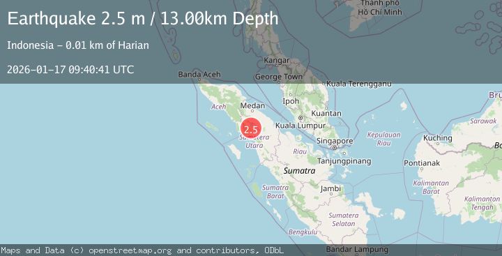 Map of NORTHERN SUMATRA, INDONESIA