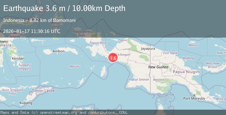 Map of NEAR S COAST OF PAPUA, INDONESIA