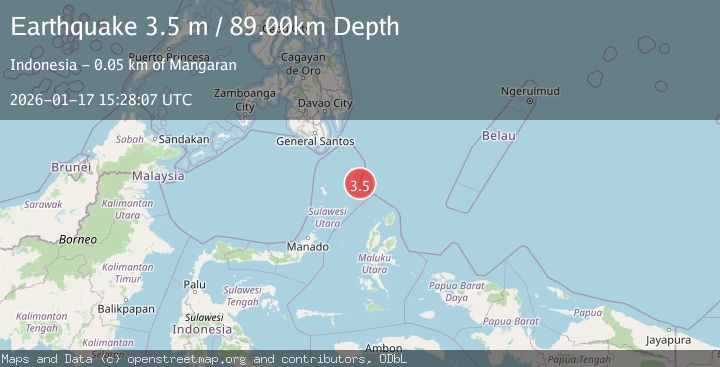 Map of KEPULAUAN TALAUD, INDONESIA