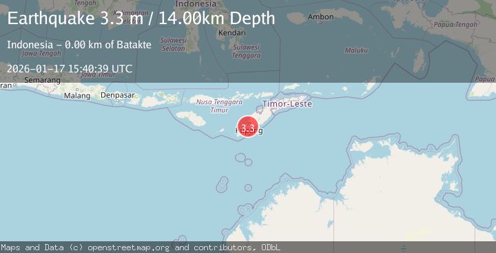 Map of TIMOR REGION, INDONESIA