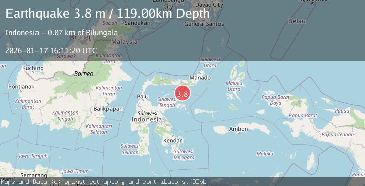 Map of SULAWESI, INDONESIA