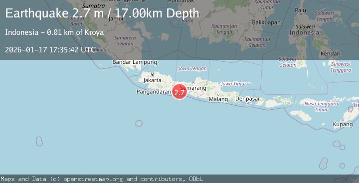Map of JAVA, INDONESIA