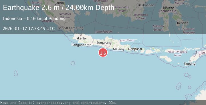 Map of JAVA, INDONESIA