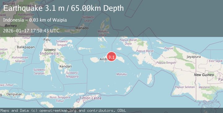 Map of SERAM, INDONESIA