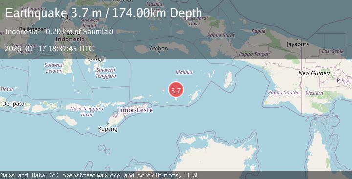 Map of KEPULAUAN BABAR, INDONESIA