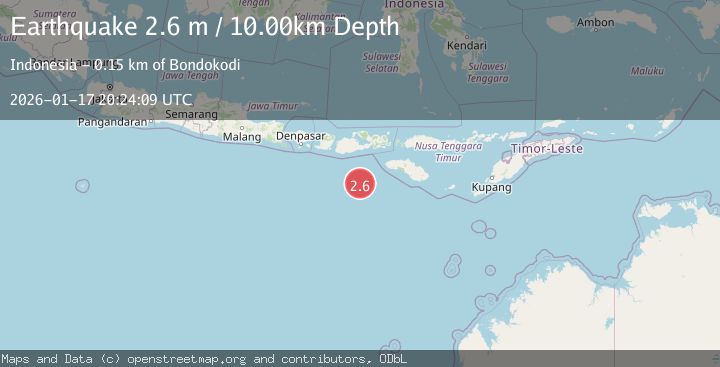 Map of SOUTH OF SUMBAWA, INDONESIA
