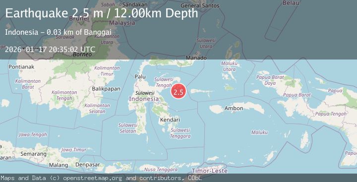 Map of SULAWESI, INDONESIA