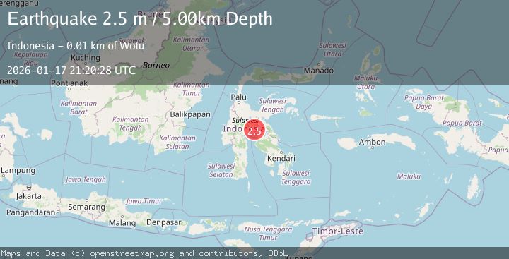 Map of SULAWESI, INDONESIA