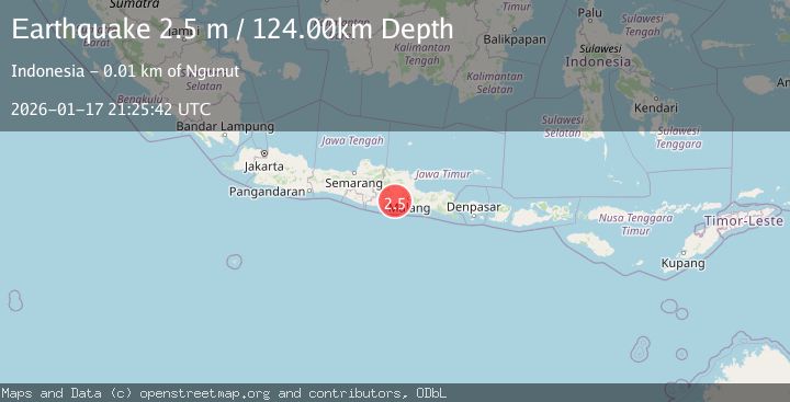 Map of JAVA, INDONESIA