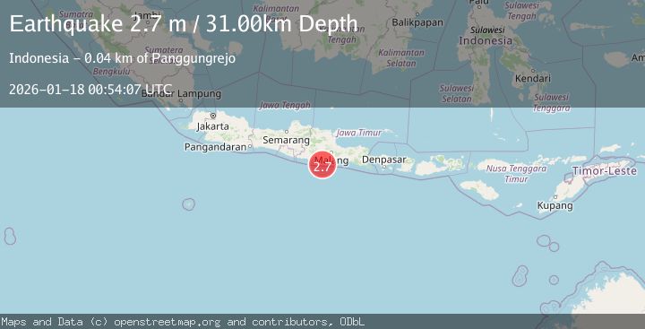 Map of JAVA, INDONESIA