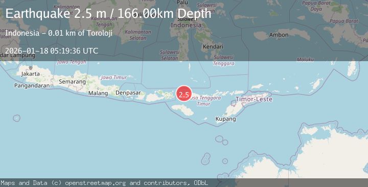 Map of FLORES REGION, INDONESIA