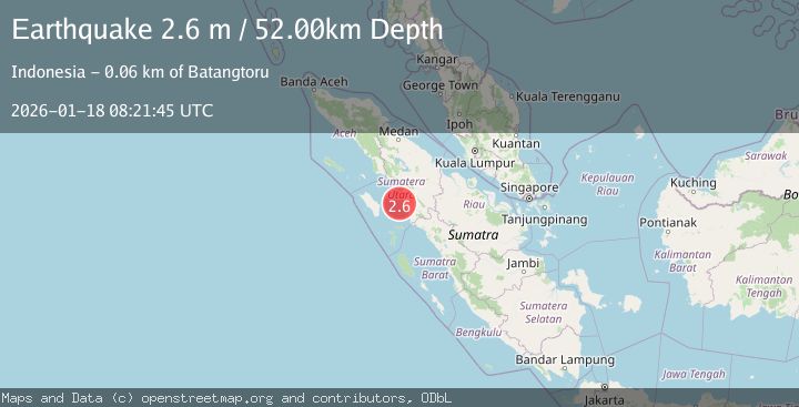 Map of NORTHERN SUMATRA, INDONESIA