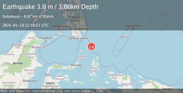 Map of KEPULAUAN TALAUD, INDONESIA