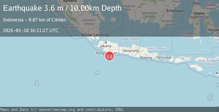 Map of JAVA, INDONESIA