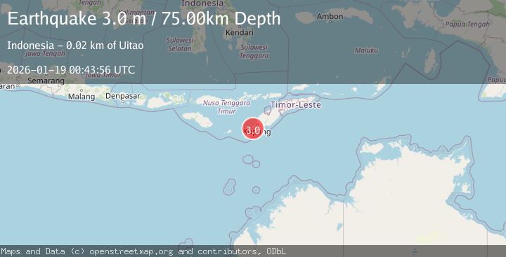 Map of TIMOR REGION, INDONESIA
