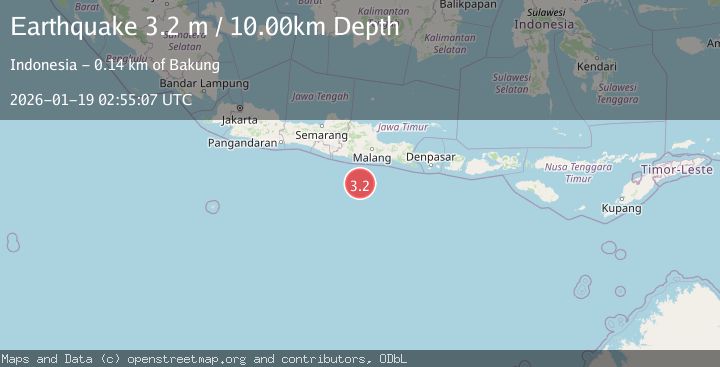 Map of SOUTH OF JAVA, INDONESIA