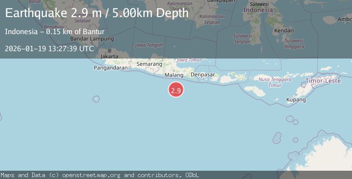 Map of SOUTH OF JAVA, INDONESIA