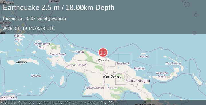 Map of PAPUA REGION, INDONESIA