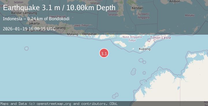 Map of SOUTH OF SUMBAWA, INDONESIA