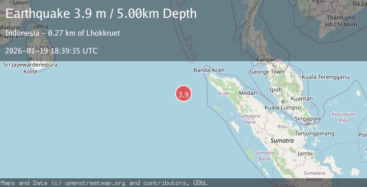 Map of OFF W COAST OF NORTHERN SUMATRA