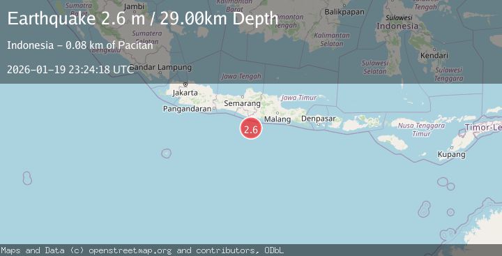 Map of JAVA, INDONESIA