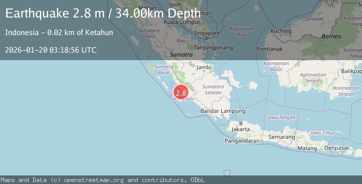 Map of SOUTHERN SUMATRA, INDONESIA