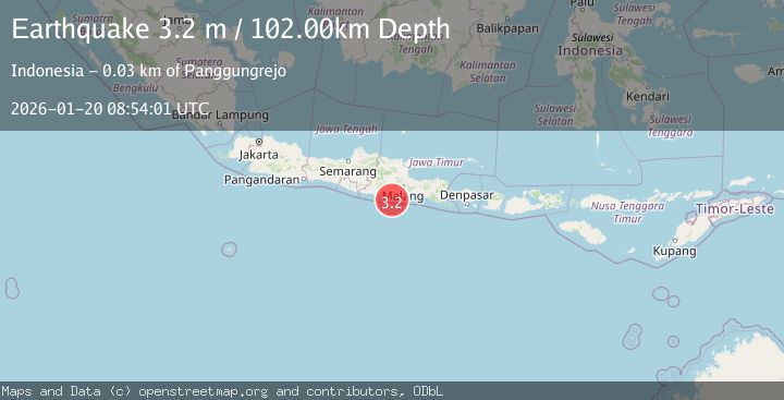 Map of JAVA, INDONESIA