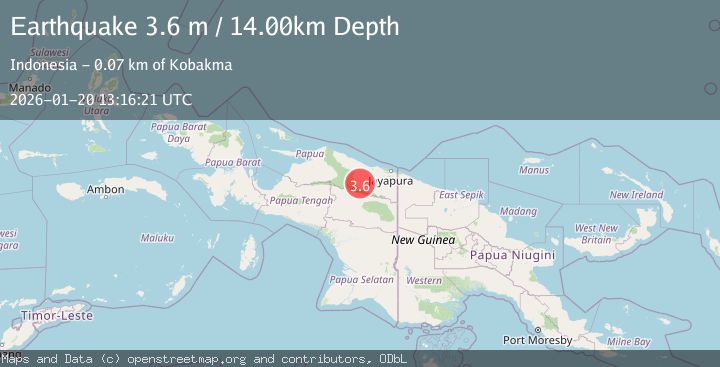 Map of PAPUA, INDONESIA