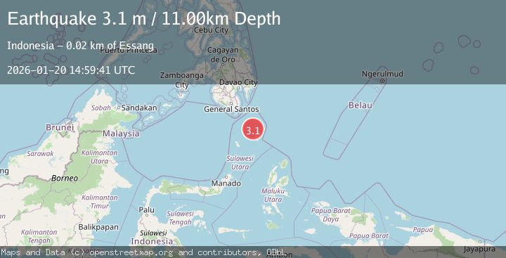 Map of KEPULAUAN TALAUD, INDONESIA