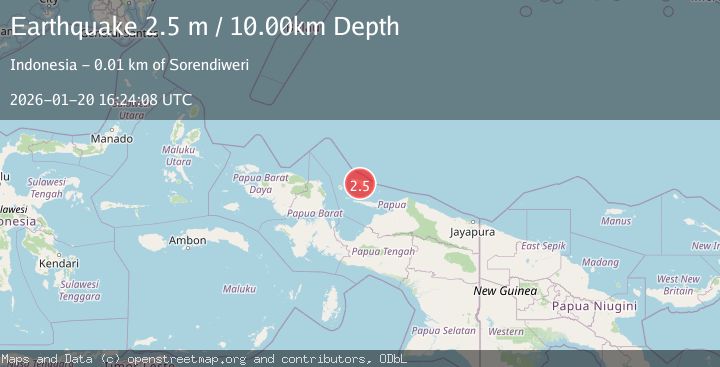 Map of BIAK REGION, INDONESIA