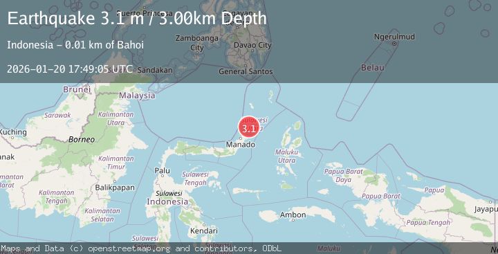 Map of KEPULAUAN SANGIHE, INDONESIA