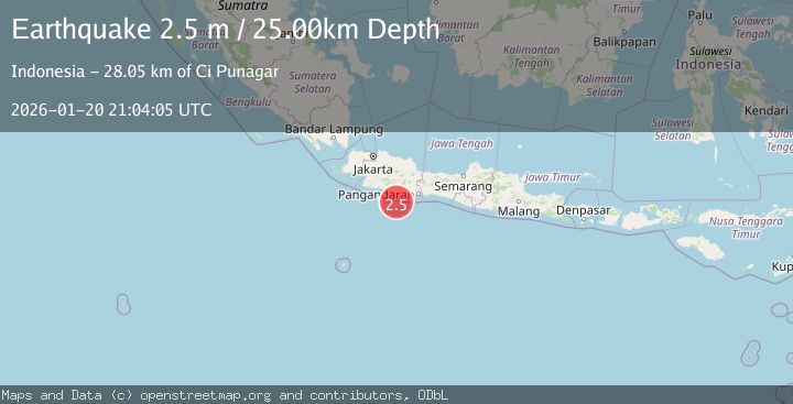 Map of JAVA, INDONESIA