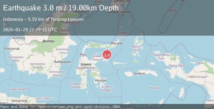 Map of SULAWESI, INDONESIA