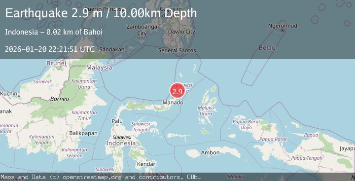 Map of KEPULAUAN SANGIHE, INDONESIA