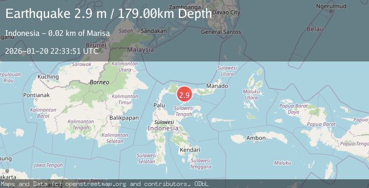 Map of MINAHASA, SULAWESI, INDONESIA