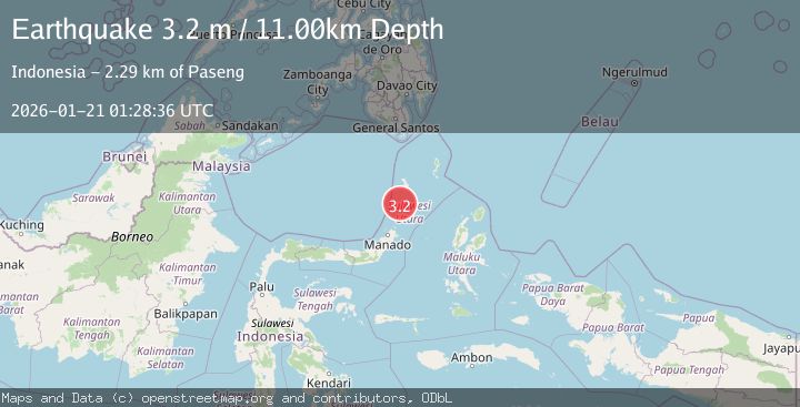 Map of KEPULAUAN SANGIHE, INDONESIA