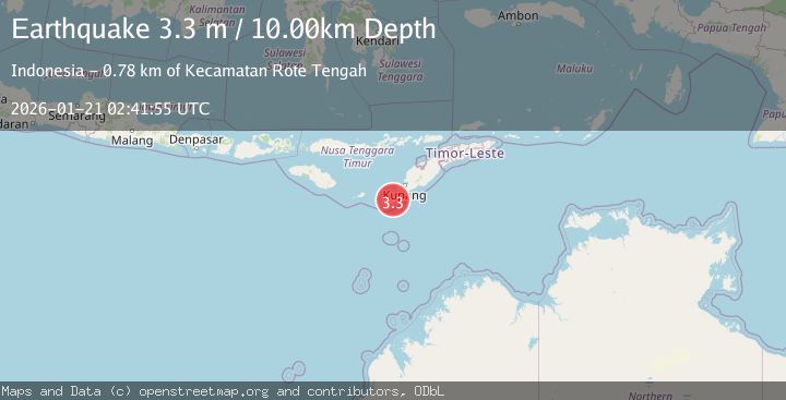 Map of TIMOR REGION, INDONESIA