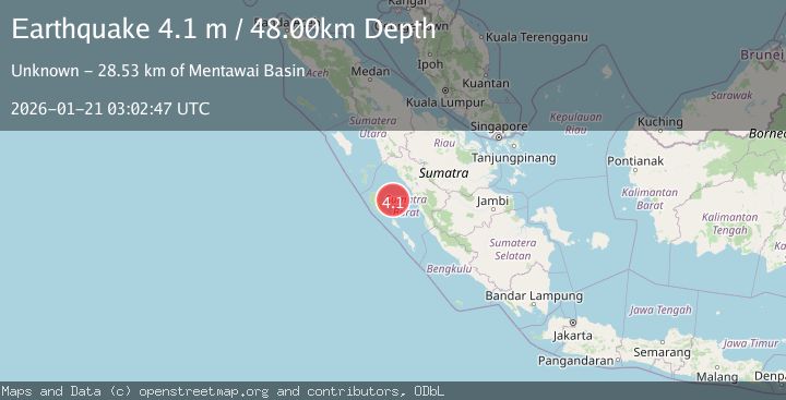 Map of KEP. MENTAWAI REGION, INDONESIA
