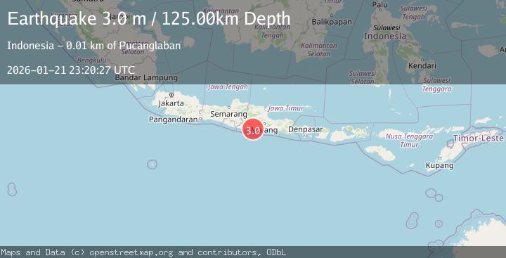 Map of JAVA, INDONESIA