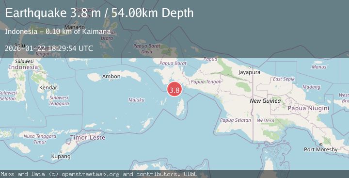 Map of NEAR S COAST OF PAPUA, INDONESIA