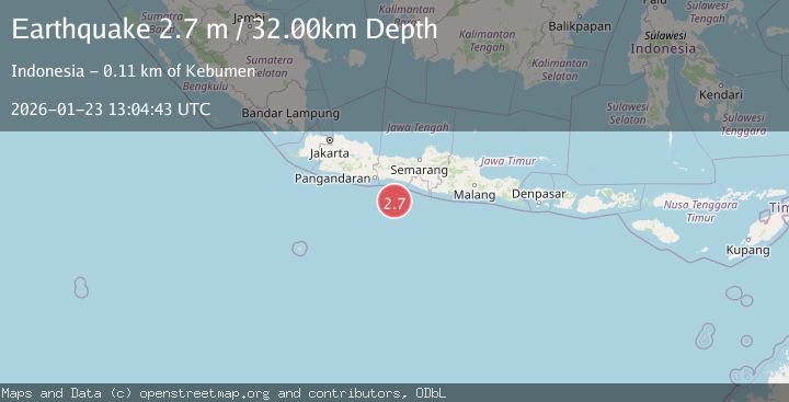 Map of JAVA, INDONESIA