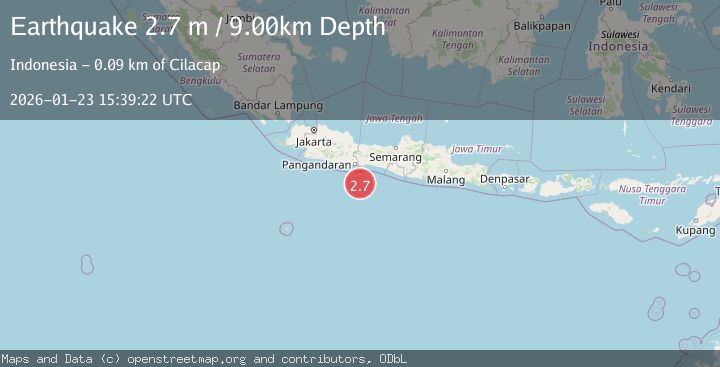 Map of JAVA, INDONESIA