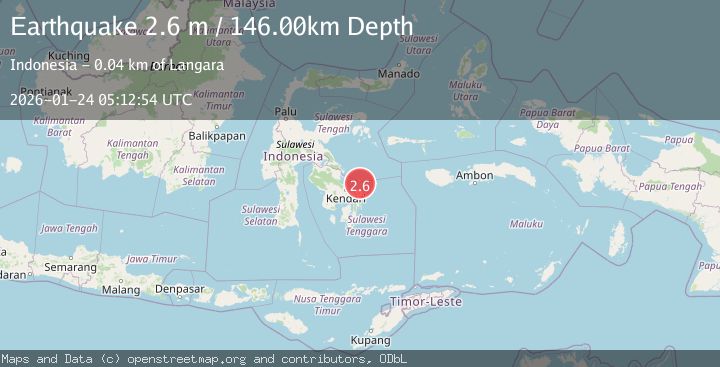 Map of SULAWESI, INDONESIA