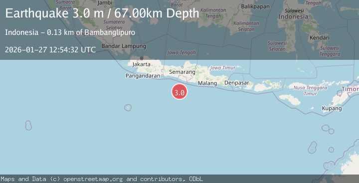 Map of SOUTH OF JAVA, INDONESIA