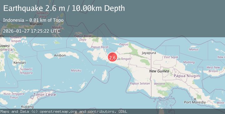 Map of PAPUA, INDONESIA