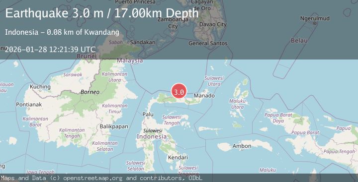 Map of MINAHASA, SULAWESI, INDONESIA